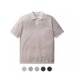 [폴햄] 남성 카라넥 투톤 반팔 니트_PHF2ET1050