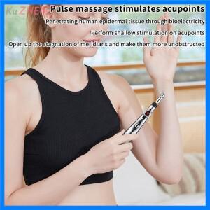 신체 뒤 손 마사지 프레스 및 근육 이완을 위해 조절 가능한 새로운 전기 마사지 펜, 배터리 구동 실버