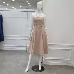 [미니멈]블라우스 레이어드 플레어 원피스 (MYBAWO4360 BE)_IC