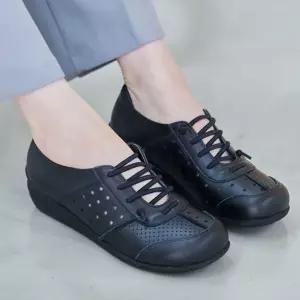 가죽 운동화 중년신발 할머니슈즈 펀칭신발 데일리 jHA9+8sUH