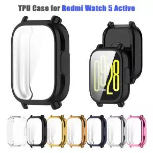 Xiaomi Redmi Watch 5 용 보호 커버 Lite 케이스 액티브 스마트 시계 화면 보호기 실리콘 TPU 범퍼