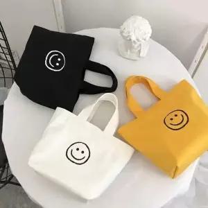 여성 에코백 스마일 데일리 여성 에코백 캔버스 귀여운 크로스 호보백 숄더백 토트 가방