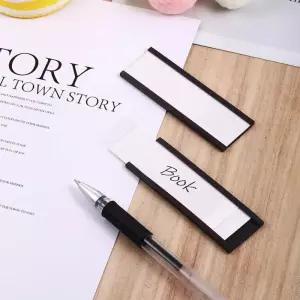 (D타입) 자석 라벨 홀더 철제 선반 마그넷 카드꽂이 정리 스티커 이름표 태그 152.4x25.4mm /교체형/네임택