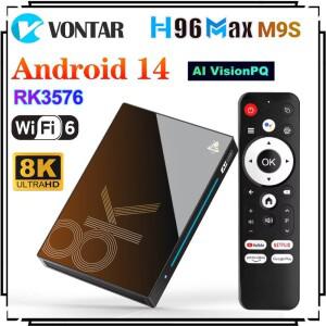H96 MAX M9S RK3576 안드로이드 14 TV 박스 8K 비디오 미디어 플레이어 AI-SR PQ QuadCortex A72 A53 슈퍼