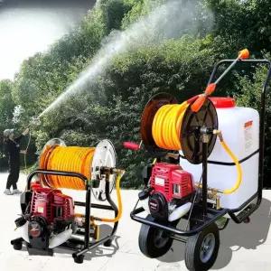 동력분무기 엔진 100m 분무기 농약 살포기 고압 소독기 전동 거치대 분사기