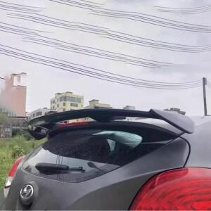 현대 벨로스터 해치백 2012-2016 하이 퀄리티 ABS 플라스틱 소재, 유광 블랙 후면 트렁크 립 스포일러 탑