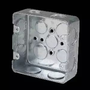 전기 철 매입박스 사각 스위치 2개용 44mm 2홀 스틸 배관 부속 설비