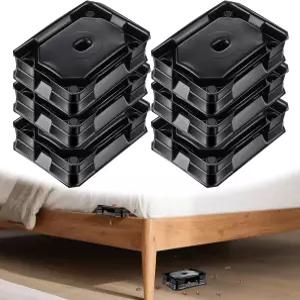 Qualirey 6 세트 침대 벌레 탐지기 및 덫 강력 가 포함된 빈대 차단기 다리용 조기 탐지 가정 여행용 실내