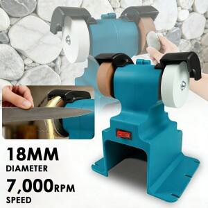 전기 여신 200W 무선 벤치 그라인더 더블 연마석 칼 마키타 18V 배터리용