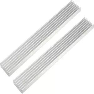 ucell 알루미늄 히트싱크 쿨러 회로 기판 냉각 핀 실버 톤 150mm20mm6mm 2Pcs LED 반도체 집적 장치용