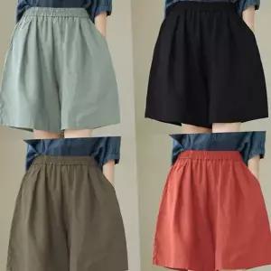 여성 고무줄 반바지 루즈핏 데일리 빅사이즈 여름 반바지 시원한 밴딩 트레이닝