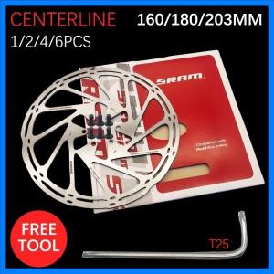 스램 아비드 RT56 자전거 브레이크 로터 센터라인 160 203 유압 디스크 (볼트 포함) MTB 산악 로드 바이크