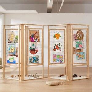 접이식 파티션 갤러리 마끈 걸이 전시대 철제 미술작품 가벽 철망파티션 전시 작품 와이어