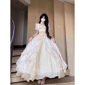 할로윈성인공주드레스 졸업사진 베이지 컨셉 드레스