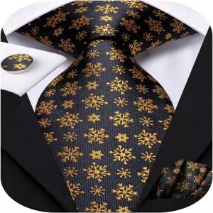 하이타이 크리스마스 타이 남성용 실크 그린 레드 블랙 남성 세트 페스티벌 선물 넥타이 어글리 드레스