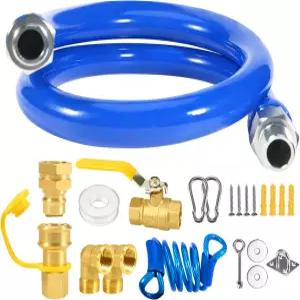 3/4인치 × 48인치 상업용 라인 호스 1675KIT48 안전 시스템 키트 주방용 이동식 커넥터 퀵 디스커넥트