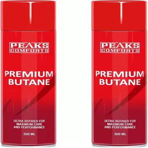 피크 컴포트 부탄 리필 300ML 고순도 주방 토치 라이터 2팩