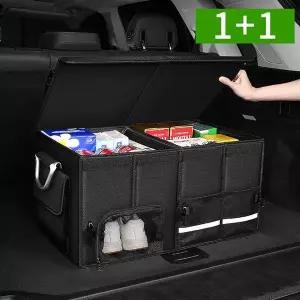 [NS홈쇼핑]1+1 신발수납 63L 접이식 차량용 트렁크정리함 방수 패브릭 손잡이 신발 수납함..