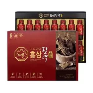 [휴럼](소비기한 26년 9월 20일) 휴럼 프리미엄 홍삼활력골드 80ml*16병[쇼핑백포함]