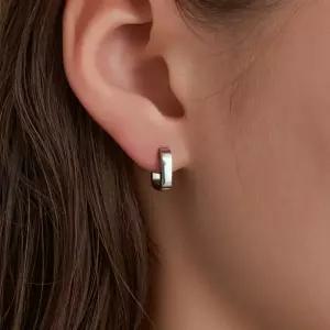 [루메] 남자 여자 공용  스퀘어 스틸 원터치 귀걸이 LMSTEE002