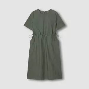 JAJU/자주 여 사각사각 스트링 원피스_카키