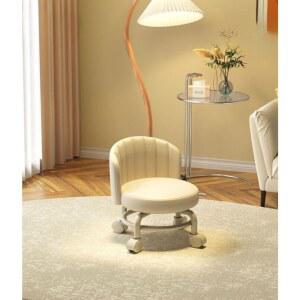 바퀴달린 등받이 좌식 쿠션 구름 안락 닐링 성당 스툴 곡선형 다다미의자 Aㅣ신장 이동