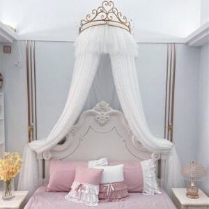 침대 캐노피 커튼 소녀 레일형 소녀와 싱글 소프트 꾸미기