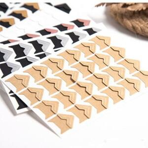 120 개/몫 DIY 빈티지 코너 사진 앨범 스티커 크래프트 종이 프레임 장식 스크랩북 5 시트