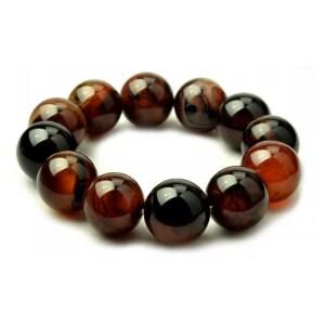 뚱보 남성용 왕구슬 천연마노 원석 염주팔찌