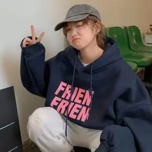 여자후드티선물 여자 공항 패션 해외 여행 룩 오버핏 기모 후드 티