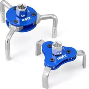 오리온 모터 테크 2pc 오일 필터 렌치 세트 2.5-4 및 2.7-5.1인치의 조절 가능한 제거 도구. 드라이브 직경