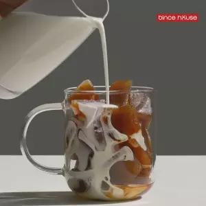 빈스 하우스 테이블웨어 내열유리컵 360ml 내열유리컵 유리잔 물컵 예쁜