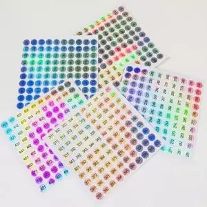 번호 숫자 무지개 원형 1-500 홀로그램스티커 스티커