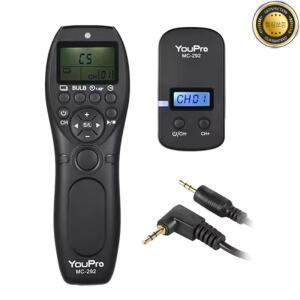 YOUPRO MC-292 2.4G 무선 리모컨 LCD 타이머 셔터 릴리즈 채널 니콘캐논소니 후지필름용