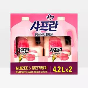 샤프란 핑크 센세이션 섬유유연제 4.2L x 2개입 트레이더스 대용량
