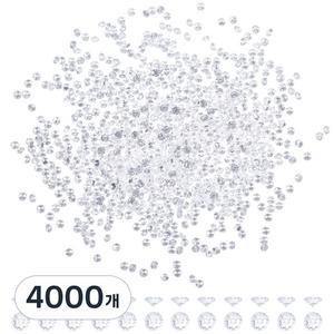 2000개 V라인 원형 큐빅스톤 의류 DIY 장식용 네일파츠스톤 1mm