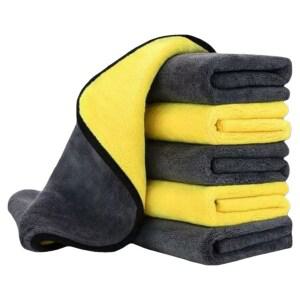 5팩 프리미엄 다용도 양면 극세사 세차타월 코랄 플리스 마이크로화이버 청소용 천