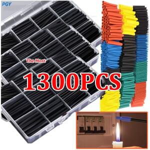 검정색 열수축 튜브 키트 내열성 튜빙 와이어 포장 전기 연결 케이블 절연 슬리브 보호기