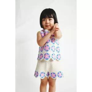 [국내배송] 자라 ZARA 크로셰 플라워 니트 탑 - 로즈핑크 970337