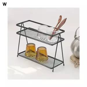 조리통수납 양념통수납 철제양념선반 양념트레이 양념동정리대 2단