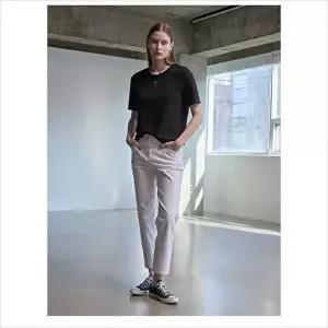 [셀러허브 1]올리비아로렌 HC04 자수 포인트 배기 데님 팬츠  VVCMP5M3471 (46779660)