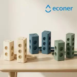 에코너 큐브 타워 멀티탭 12구 16구 (USB 4포트) 전선 1.8m 4000W