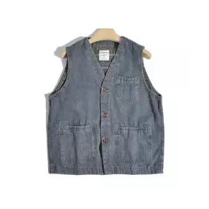 남자캐주얼조끼 아메카치즈 브이넥 레이어드 데님 조끼 캐주얼 나시 ible1
