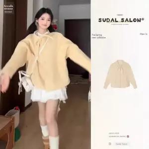 모직 여자모직코트 캐시미어 프렌치 코트 크림 ible1