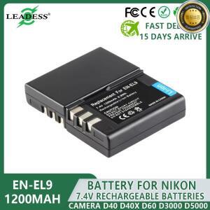 EN-EL9 배터리 1200mAh 충전식 Nikon D40 D3000 EN EL9A 카메라