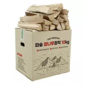 따숲 참나무 장작 캠핑 연료 화로 바베큐 불멍 땔감 10kg