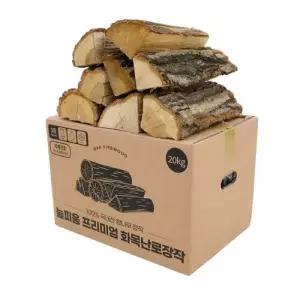 늘피움 캠핑 장작 땔감 바베큐 화로 불멍 벽난로 참나무 20kg