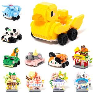 미니 입체 블록 가게 탈것 디폼블럭 놀이 미니어쳐 만들기 조립