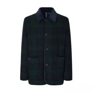 [백화점 정품] 헤지스 [25FW] 남성 블랙와치 퀼팅 하프코트 HZCO5D464E2