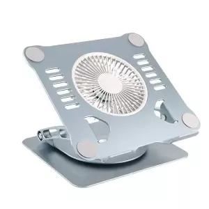 [골드스마일]냉각팬 노트북 스탠드 알류미늄 LED 높이조절 접이식 회전 쿨러